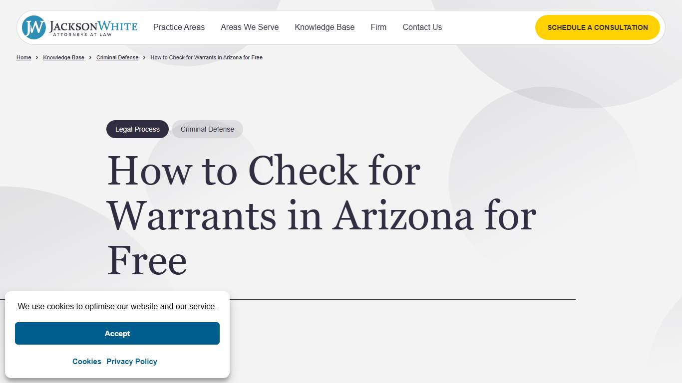 How to Check for Warrants in Arizona for Free | JacksonWhite